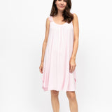 Samantha Modal Scalloped Lace Swing Nightdress Pink