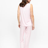 Samantha Modal Scalloped Lace Sleeveless PJ Set Pink