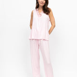 Samantha Modal Scalloped Lace Sleeveless PJ Set Pink