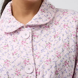 Posy Poly/Cotton Knit Quilted Robe Pink