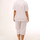 Ditsy Revere PJ Set Poly Cotton Pink