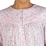 Peony Poly/Cotton Cosy Mid Length Nightie Pink
