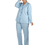 Paisley Flannel Revere Pyjama Set Blue