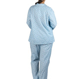 Paisley Flannel Revere Pyjama Set Blue