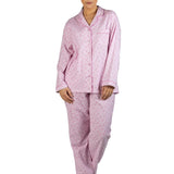 Paisley Flannel Revere Pyjama Set Pink