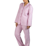 Paisley Flannel Revere Pyjama Set Pink