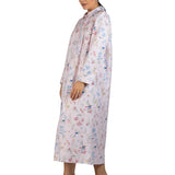 Botanical Flannelette Long Nightie Pink