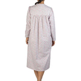 Rose Flannel Mid Length Nightie Ivory