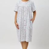 Pansies Cotton Brunch Coat Pink