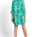 Sunseeker Neverland Painter Shirt Swim Cover Up Envy Green Back View
