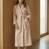 Callie Luxury Fleece Wrap Robe Camel