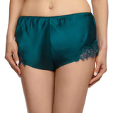 Scarlett Silk Cami/French Knicker Set Petrol