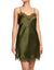 Scarlett Silk Chemise with Lace Edge Olive