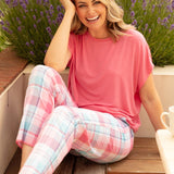 Cyberjammies Shelly Modal/Cotton Pink Check PJ Set