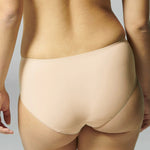 Back view of Caresse Brief in Peau Rose, showcasing smooth microfibre back panel and soft stretch waistband.
