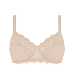Flat lay of Simone Perele Caresse Soft Cup Bra in Peau Rose—The Foundation