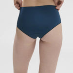 Back view of Simone Perele Delice Full Brief in Prestige Blue, stretch microfiber and sculpting fit.