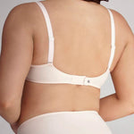 Back view of Delice Control Full Cup Bra blush colour showing U-shaped ballet back and adjustable straps.