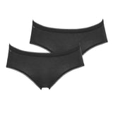 Sloggi Midi Hipster 2 Pack Black