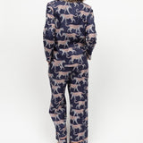 Taylor Leopard Print L/S Pyjama Set Navy
