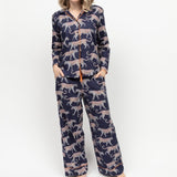 Taylor Leopard Print L/S Pyjama Set Navy