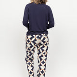 Taylor Big Geo Print Slouch PJ Set Navy