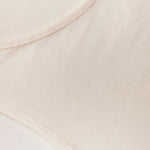 Close up The baseLINE EGI Australia modal cashmere thermal fabric in ivory bianco colour off-white