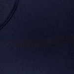 Close up modal cashmere thermal fabric by EGI available at The baseLINE Australia in blu navy colour