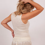 The baseLINE EGI Modal and Cashmere thermal tank top for women in ivory off-white style 5219 Australia
