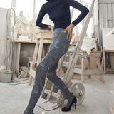 Platino Patterned Floral Tights Pantyhose
