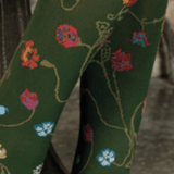 Platino Patterned Floral Tights Pantyhose