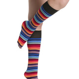 Rainbow Multi Colour Striped Knee Highs