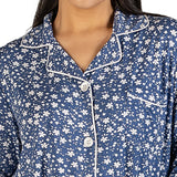 Ditsy Revere PJ Set Steel Blue