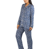 Ditsy Revere PJ Set Steel Blue