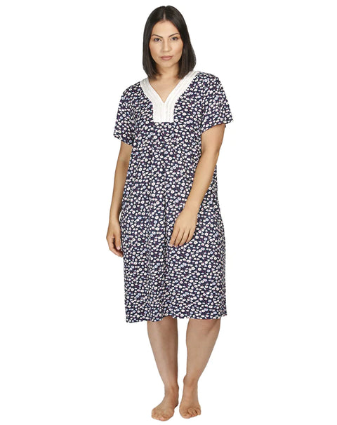 Tulip Short Sleeve Dress Navy