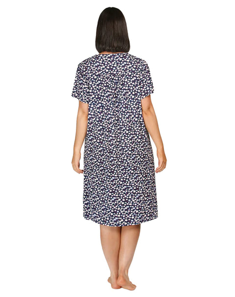 Tulip Short Sleeve Dress Navy