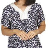 Tulip Short Sleeve Dress Navy