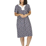 Tulip Short Sleeve Dress Navy