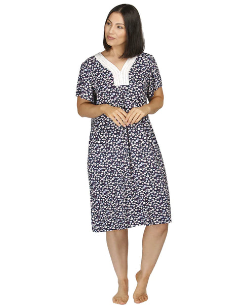 Tulip Short Sleeve Dress Navy