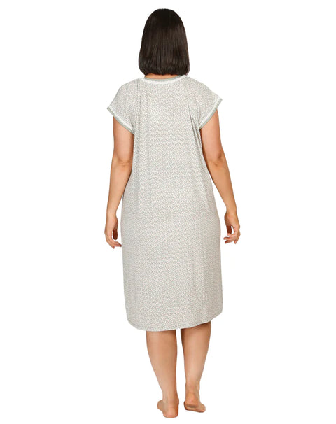 Ditsy Short Sleeve Dress Sage