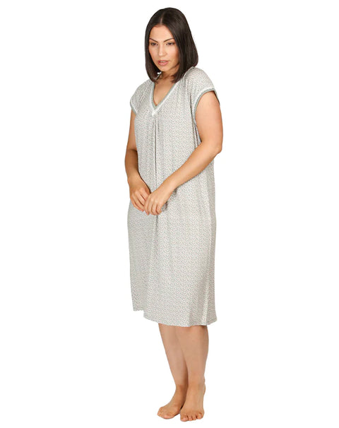 Ditsy Short Sleeve Dress Sage