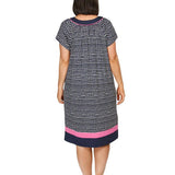 Spots Short Sleeve Dress Navy