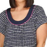 Spots Short Sleeve Dress Navy