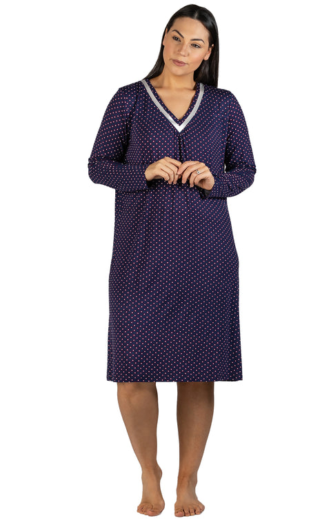 Winter Daisy Sleepdress Navy