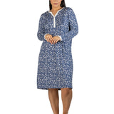 Ditsy Sleepdress Steel Blue