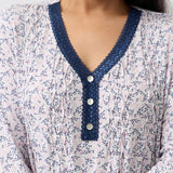 Jardin Modal Smocking Detail Nightie Navy