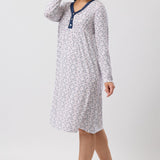 Jardin Modal Smocking Detail Nightie Navy