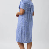 Aztec Short Sleeve Nightdress Denim