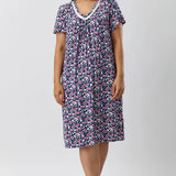 Camillia Short Sleeve Nightdress Navy
