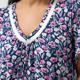 Camillia Short Sleeve Nightdress Navy